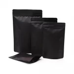 Black, Stand-up, Zip Lock, Pouches, 4in x 7in, Pack of 100