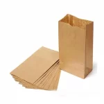 Brown, 55gsm, Gusset, Grocery, Bags, 5in x 9in, Pack of 100