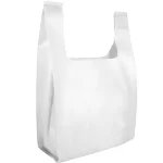 White, 60gsm, U Cut, Non woven, Shopping, Bags, 11in x 14in, Pack of 100