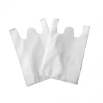 White, 60gsm, W Cut, Non woven, Shopping, Bags, 16in x 20in, Pack of 100