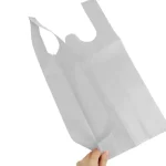 White, 60gsm, W Cut, Non woven, Shopping, Bags, 16in x 20in, Pack of 100