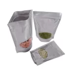 Window Stand-up, Zip Lock, Pouches, 5in x 8in, Pack of 100