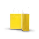 Yellow, Shopping, Bags, 12.5in x 10in x 4in, Pack of 50