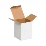 White, 03ply, Tuck In, Corrugated, Multipurpose, Boxes, 4in x 3in x 2in, Pack of 100