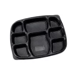 Black 8 CP Meal Trays With Lid Pack Of 200