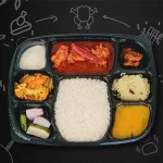 Black 8 CP Meal Trays With Lid Pack Of 200